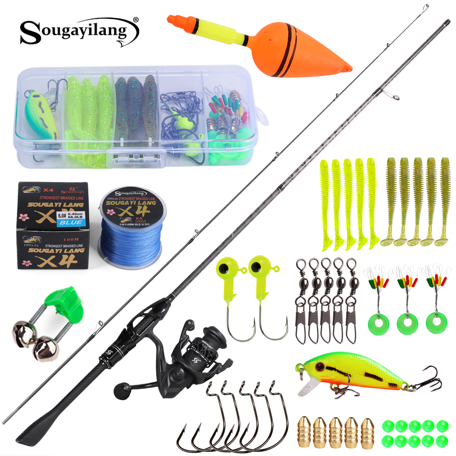 Fishing Equipment Online - Sougayilang 1.8m Spinning Fishing Rod and