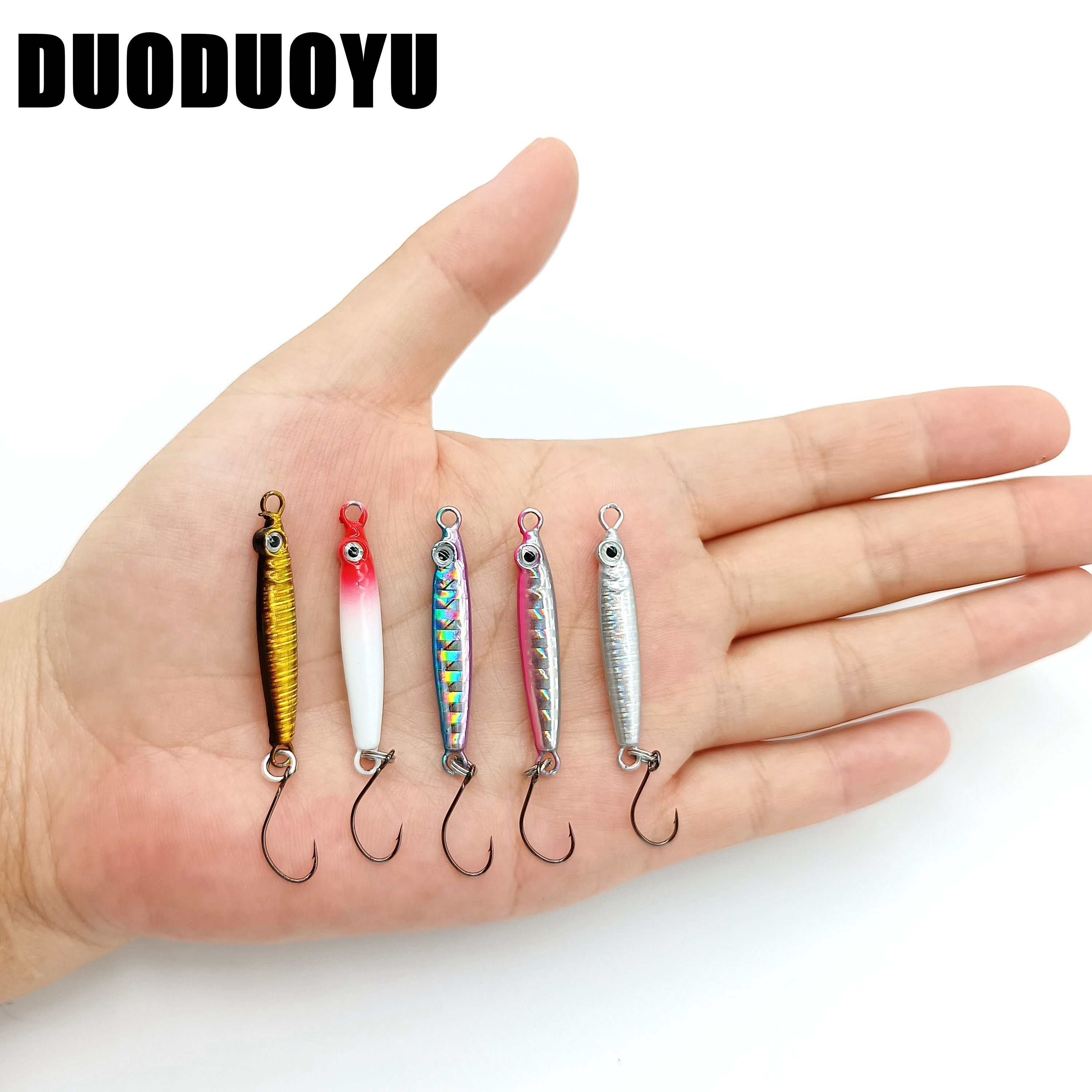 Trout Fishing Lure - DUODUOYU 5PCS Mini Metal Jig Fishing