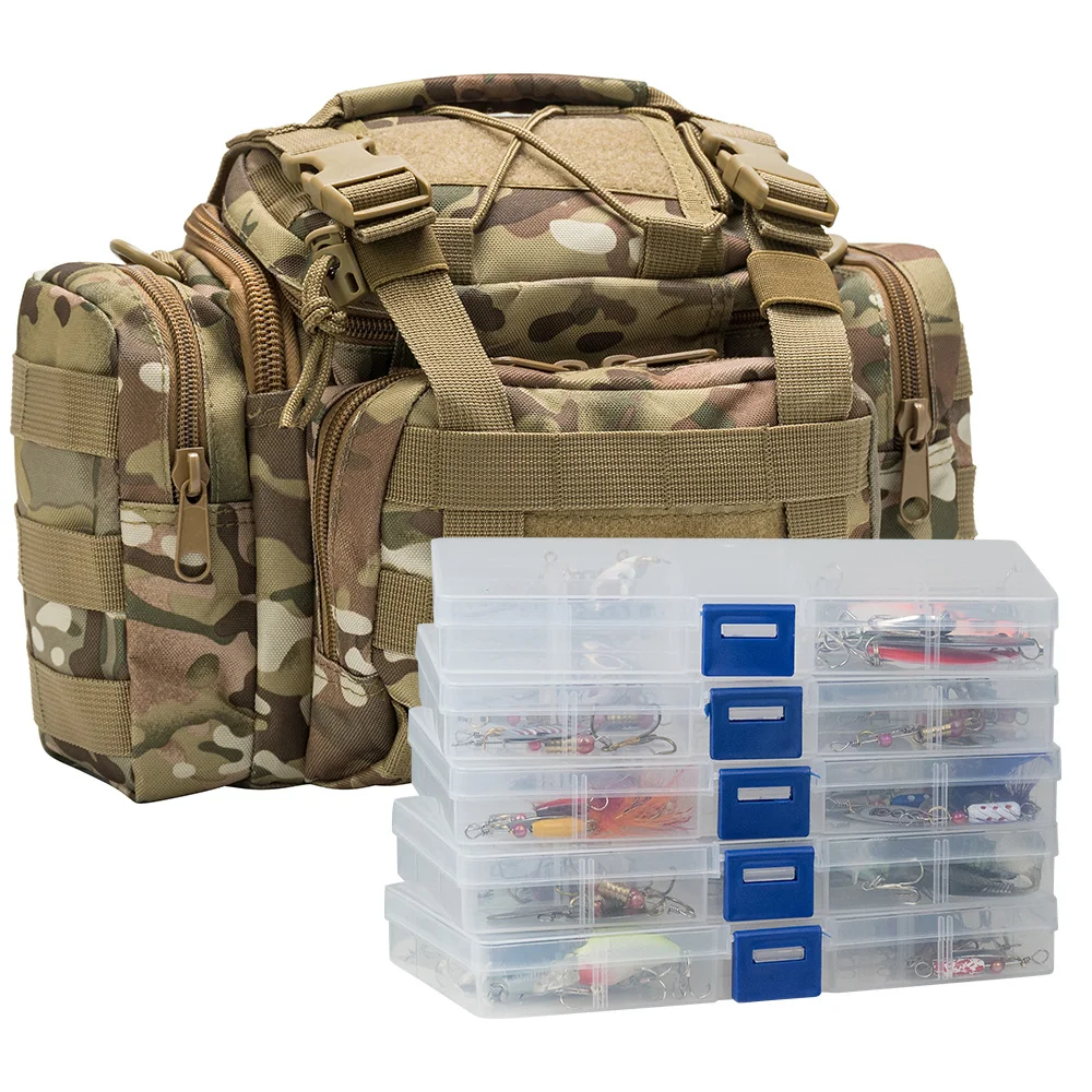 Trout Fishing Lure - 60pcs Fishing Lure Kit with Tackle
