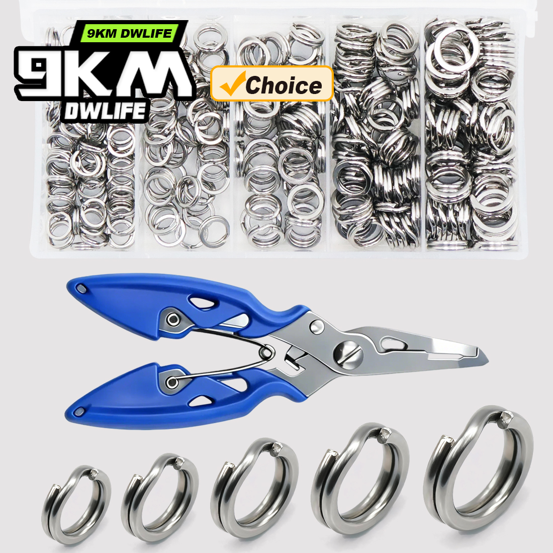 Fishing Equipment Used - 9KM Fishing Split Rings with Plier