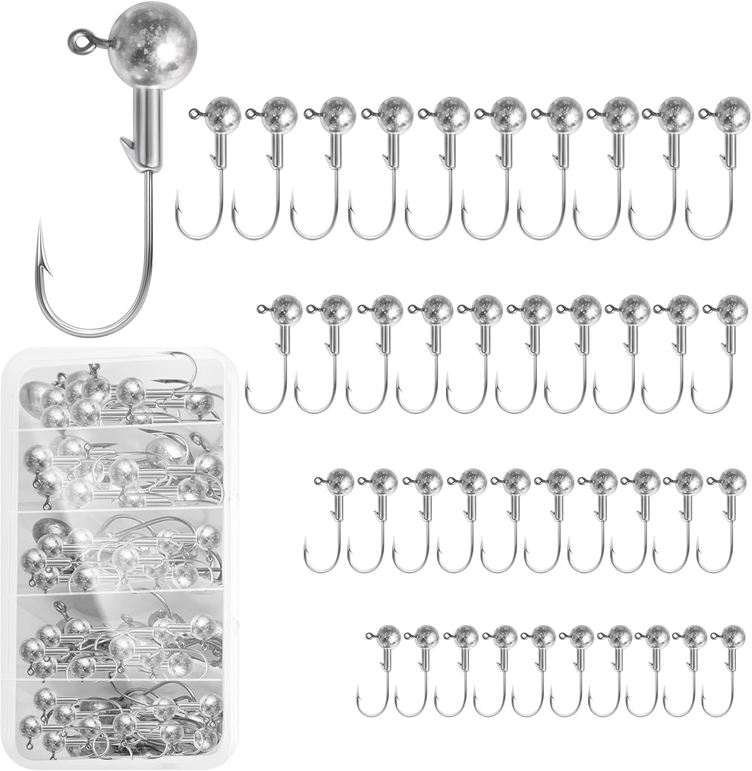 40 Pack Fishing Jig Heads Set  - Trout Fishing Lure reseña y precio