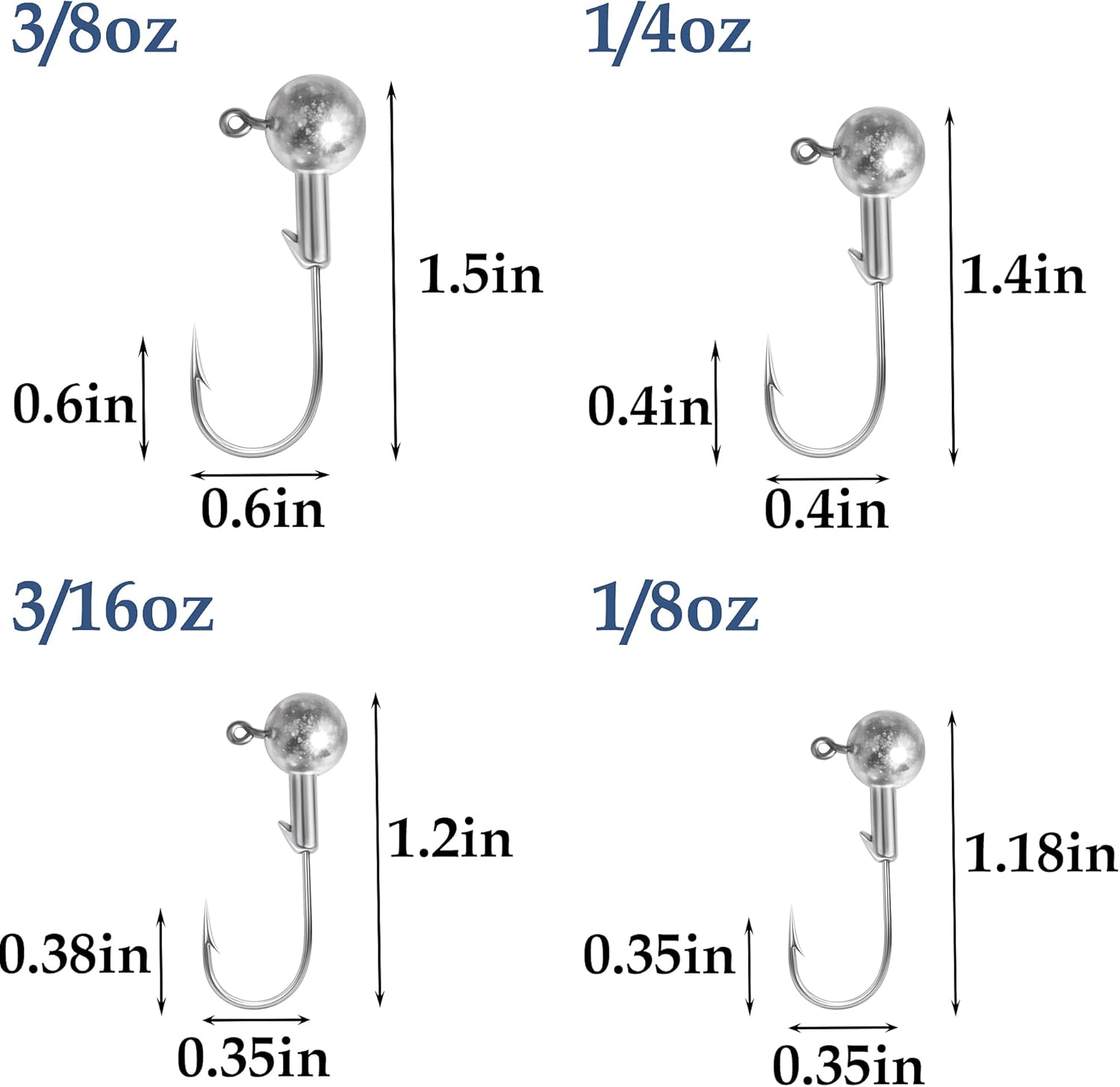 40 Pack Fishing Jig Heads Set  - Trout Fishing Lure reseña y precio