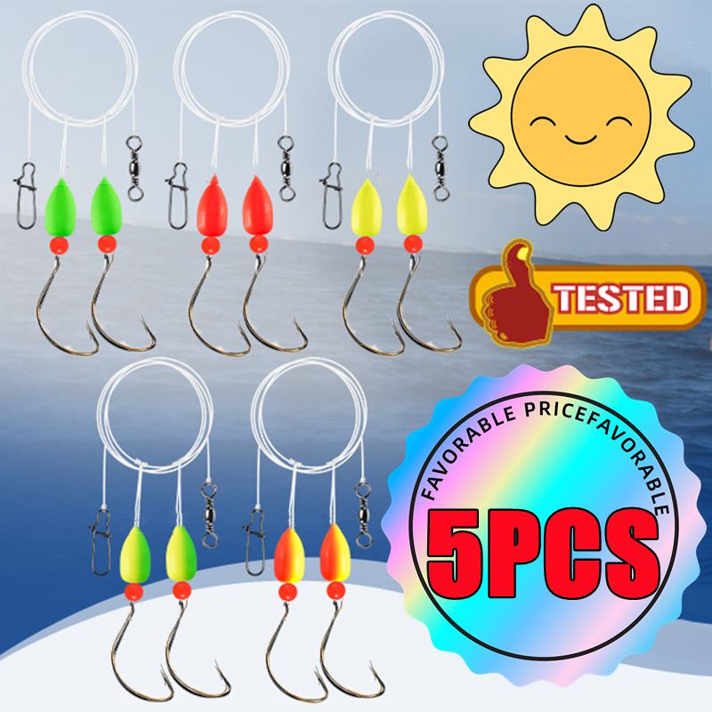 1-5PCS Pompano Rigs Surf Fishi - Snell Fishing Rig reseña y precio