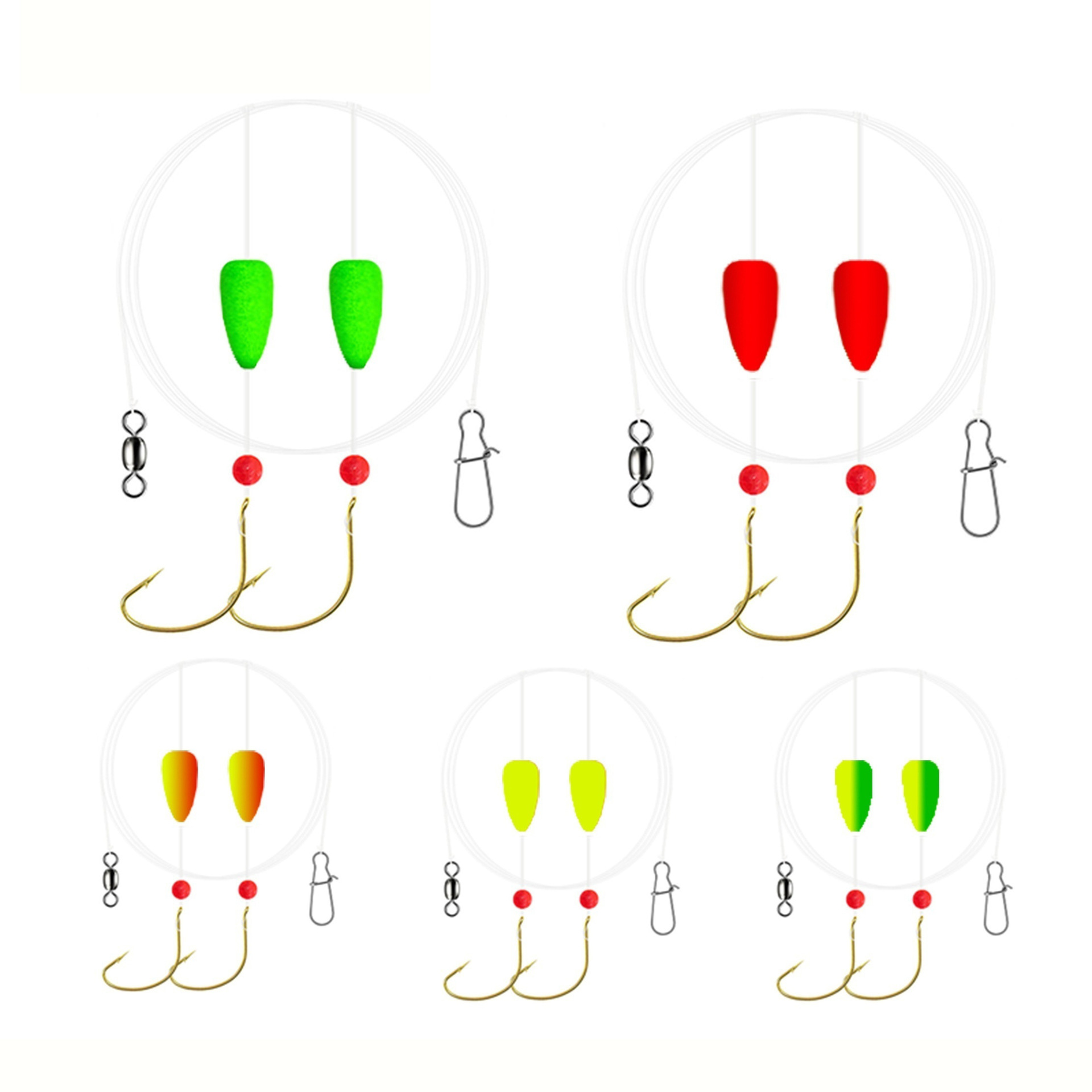 1-5PCS Pompano Rigs Surf Fishi - Snell Fishing Rig reseña y precio
