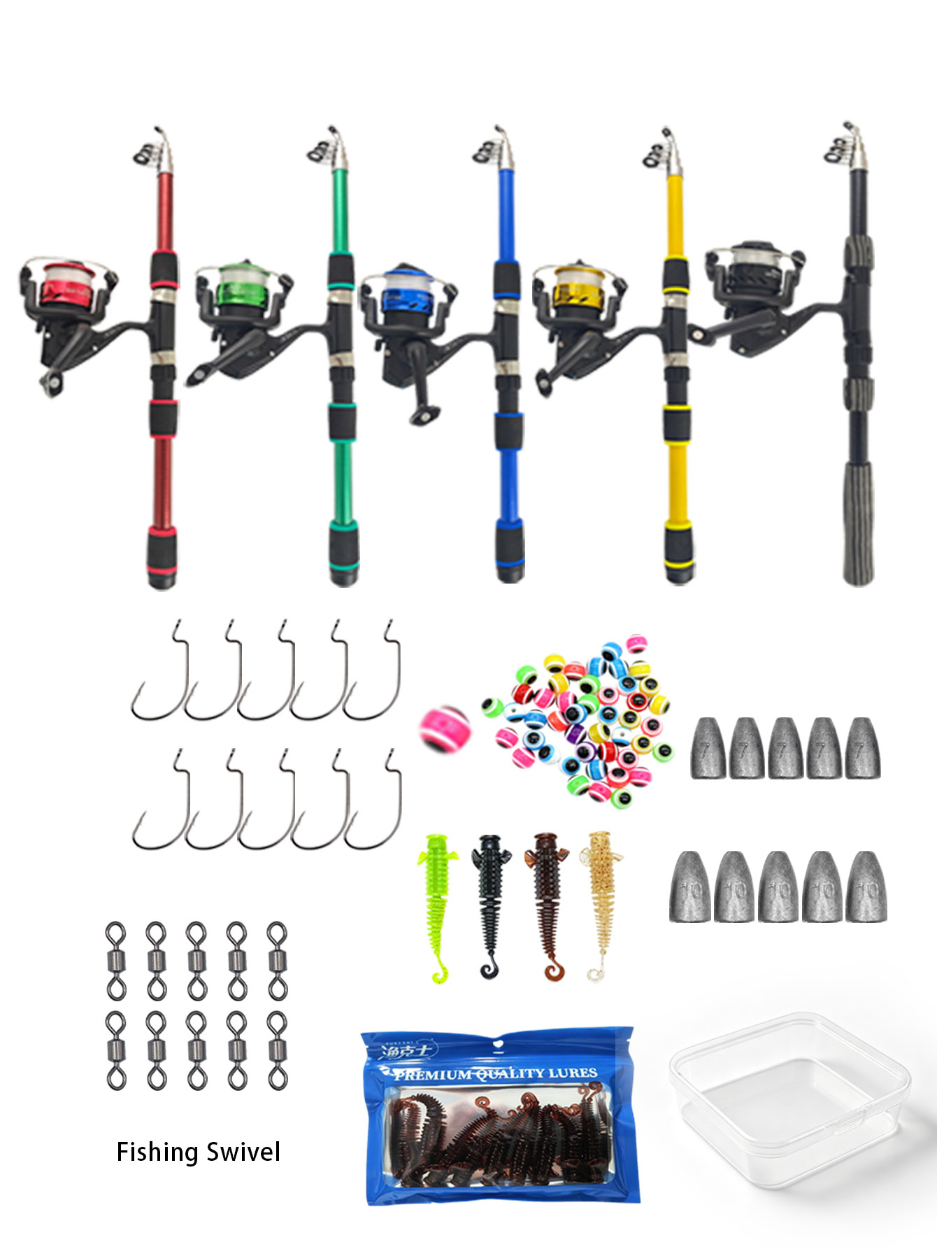 1.8m Telescopic Fishing Rod Co - Fishing Equipment Online reseña y precio
