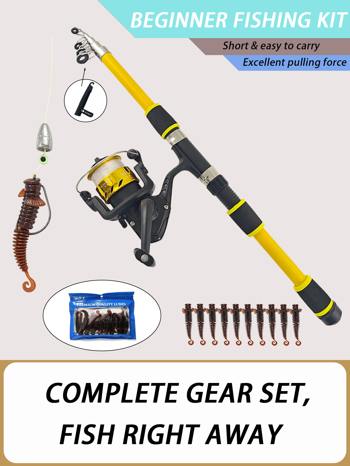 1.8m Telescopic Fishing Rod Co - Fishing Equipment Online reseña y precio