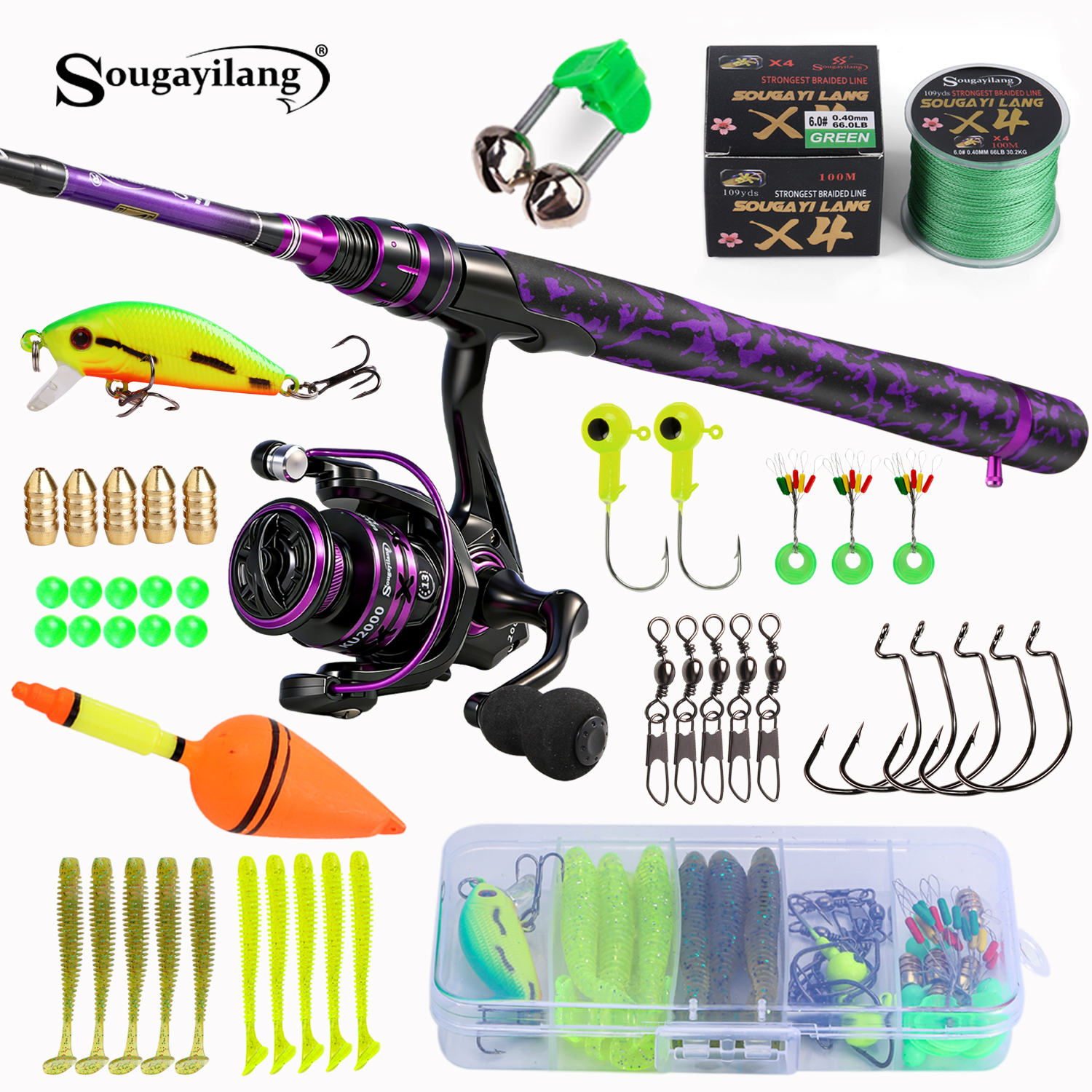 Sougayilang Spinning Fishing R - Fishing Equipment Online reseña y precio