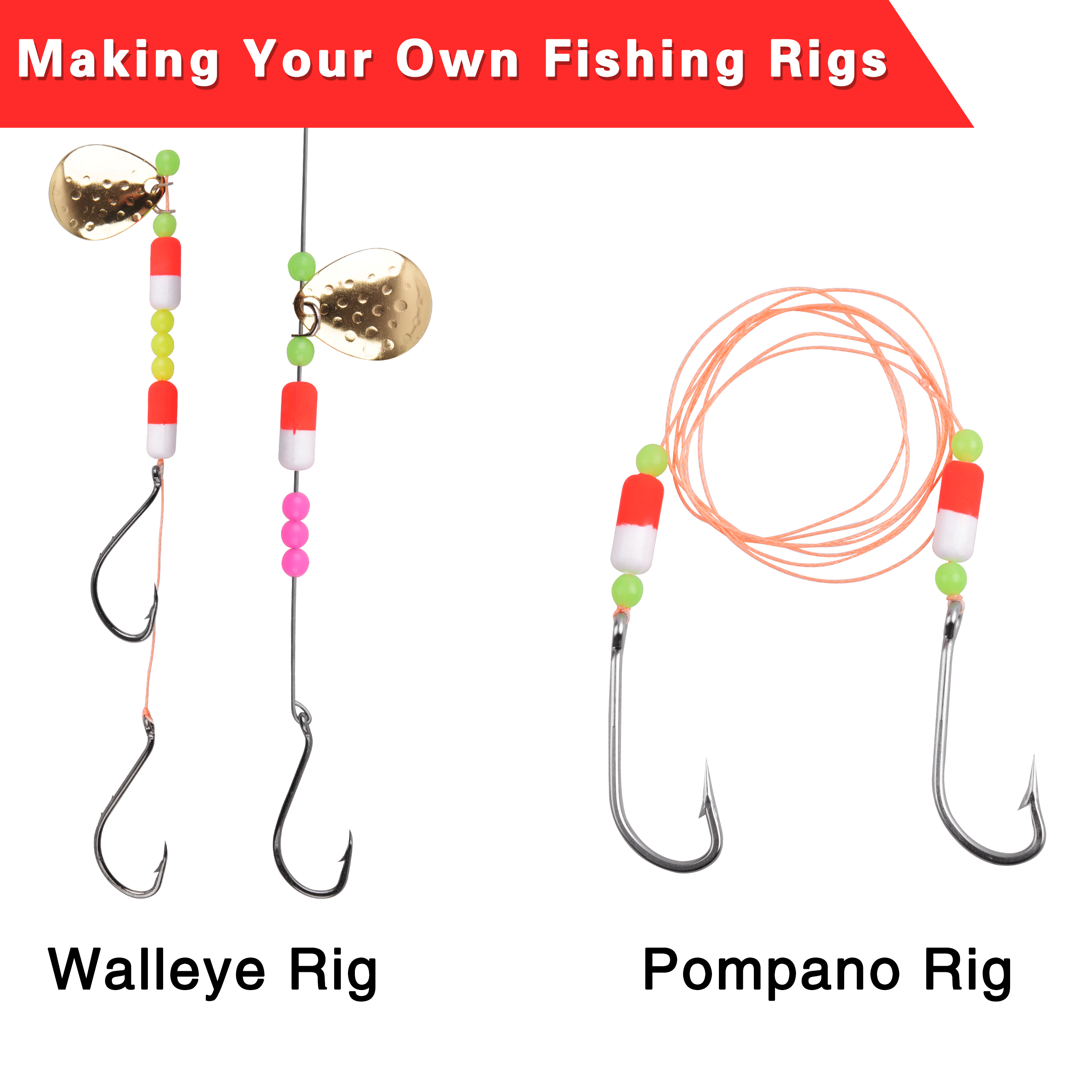 80PCS Foam Floats Pompano Fish - Snell Fishing Rig reseña y precio