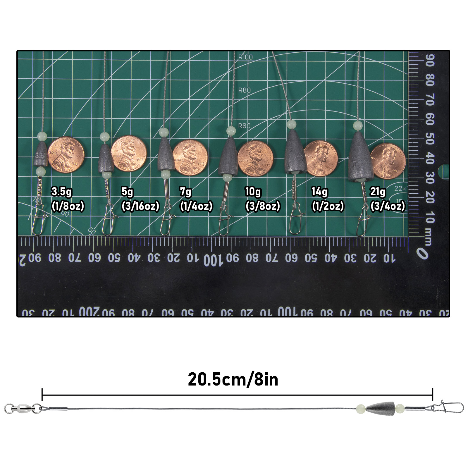 10pcs Carolina Rig Anti-bite F - Snell Fishing Rig reseña y precio