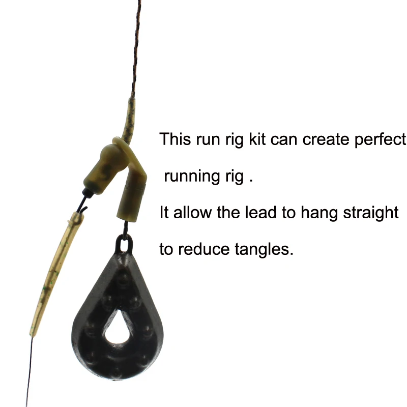 12 Pieces Carp Fishing Run Rig - Fishing Equipment Set reseña y precio
