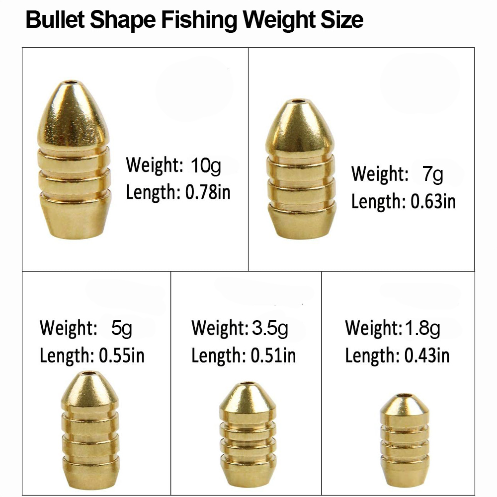 10Pcs Brass Fishing Weight Cop - Trout Fishing Lure reseña y precio