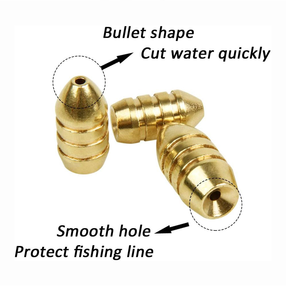 10Pcs Brass Fishing Weight Cop - Trout Fishing Lure reseña y precio