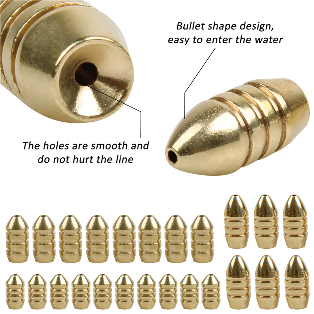 10Pcs Brass Fishing Weight Cop - Trout Fishing Lure reseña y precio