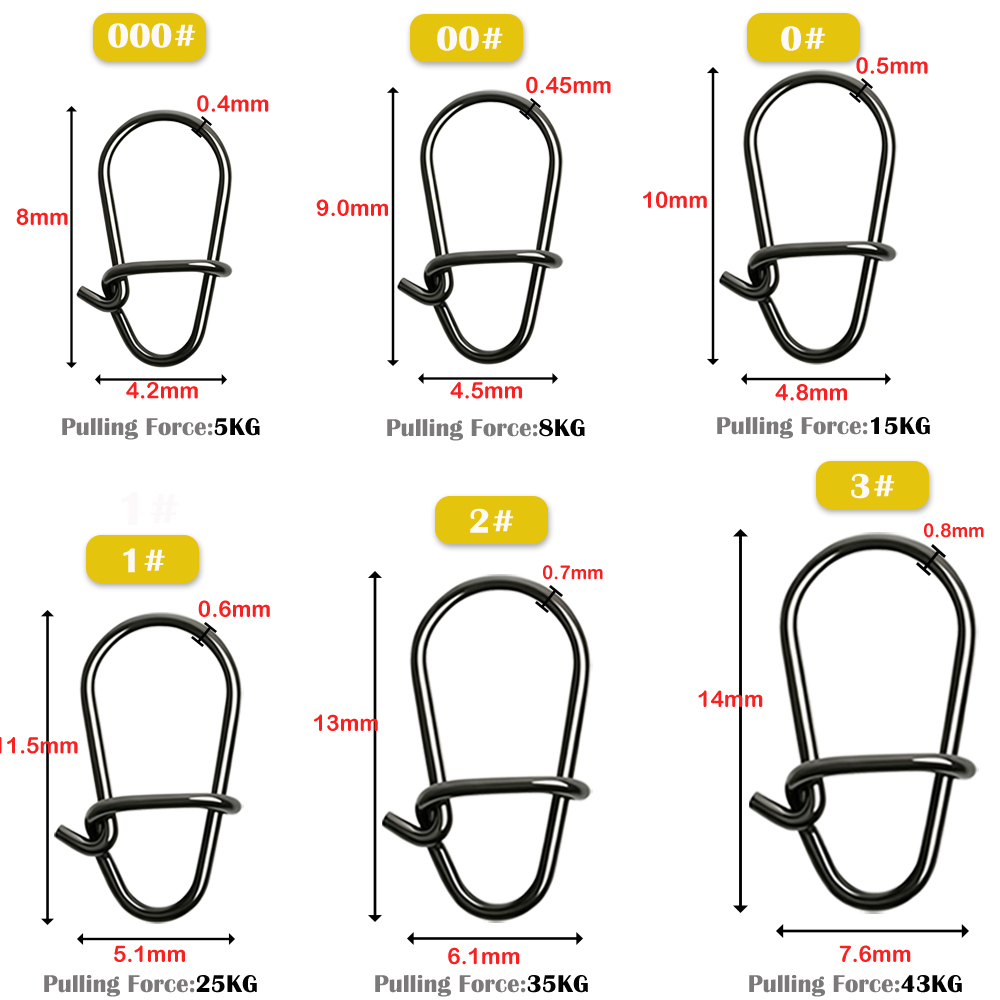 GOBAIT 100Pcs Black Stainless  - Fishing Equipment Used reseña y precio