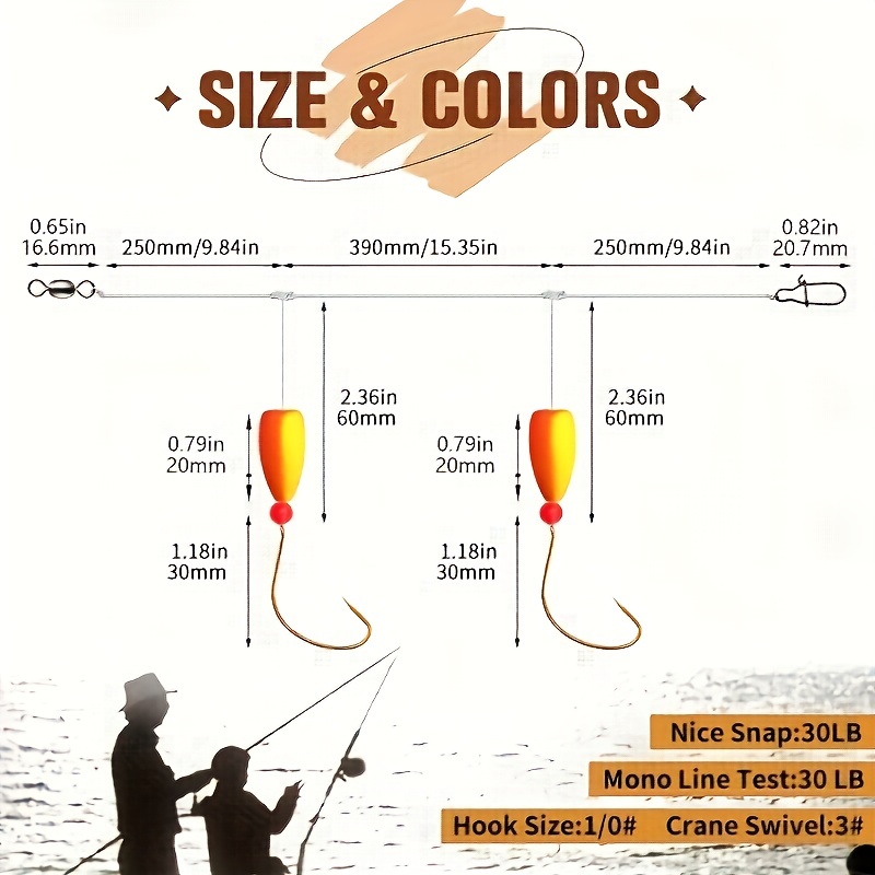 3pcs Pompano Rigs Surf Fishing - Snell Fishing Rig reseña y precio