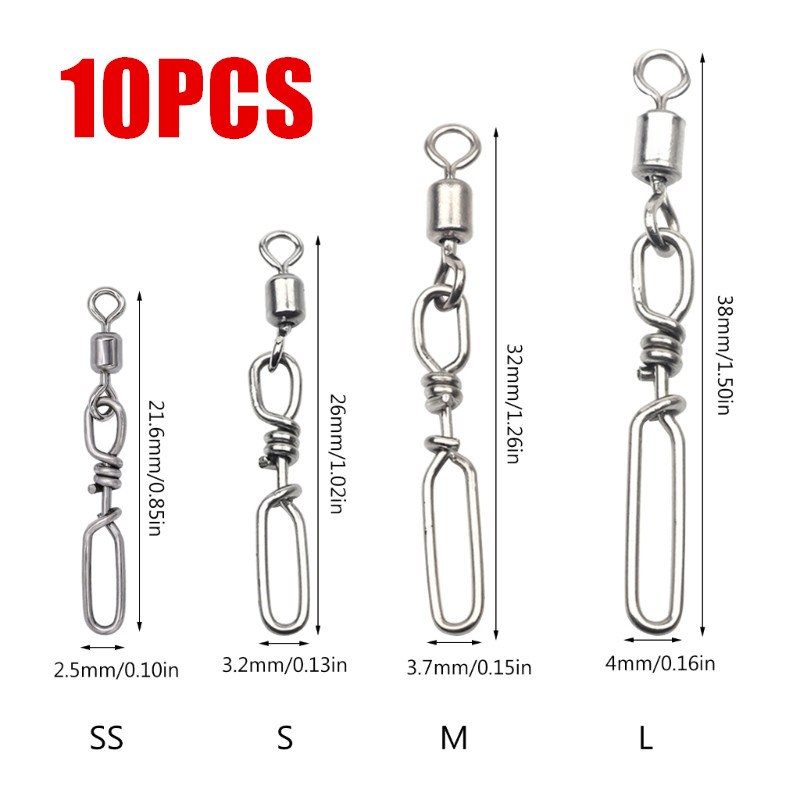 10Pcs Stainless Steel Quick Sn - Fishing Equipment Set reseña y precio