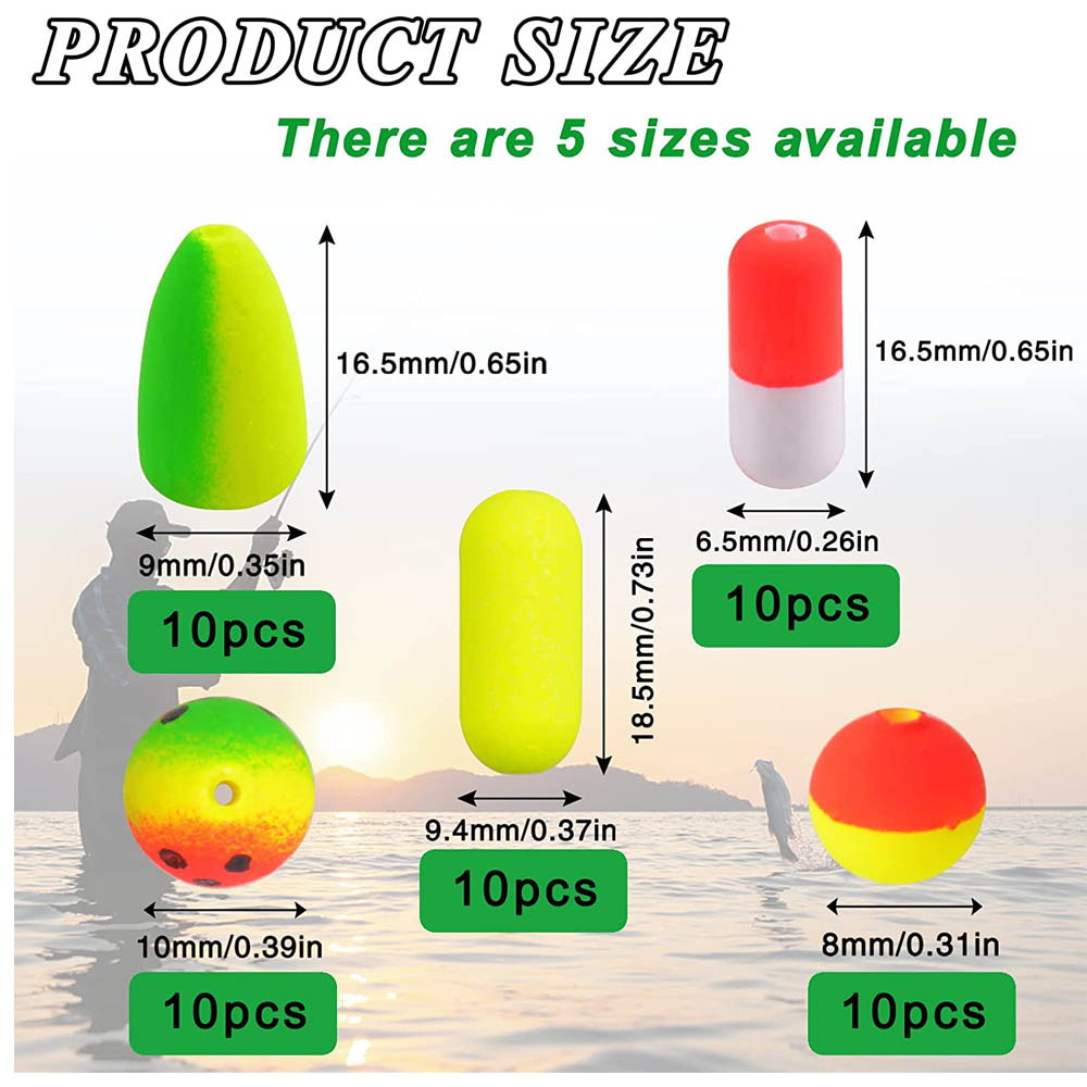 50Pcs Fishing Rig Floats Foam  - Snell Fishing Rig reseña y precio