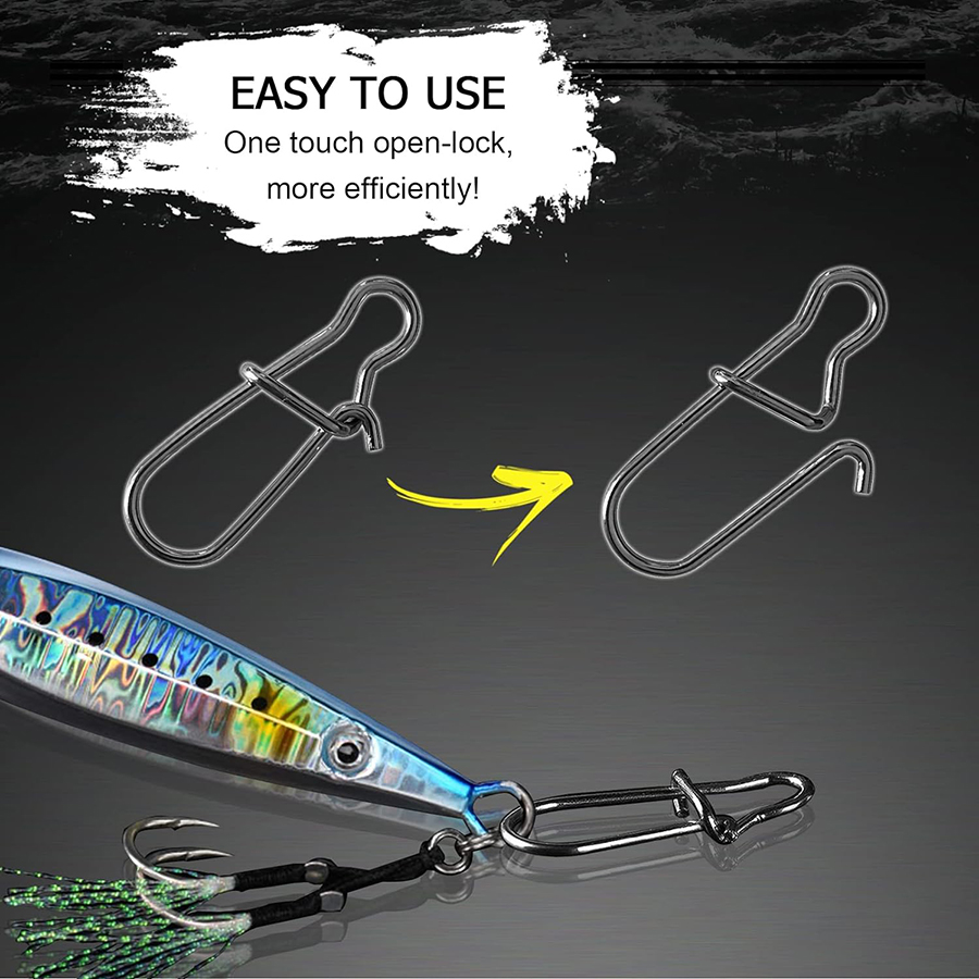 50Pcs Crankbait Snaps Stainles - Fishing Equipment Used reseña y precio