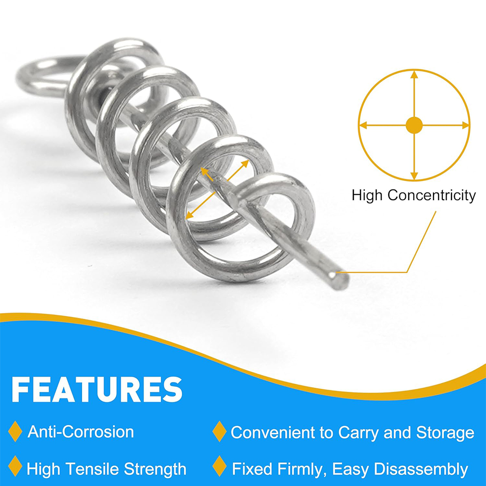 50Pcs Spring Twist Lock Fishin - Fishing Equipment Used reseña y precio