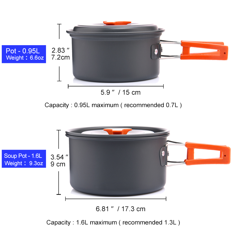 Widesea Camping Outdoor Cookwa - Fishing Equipment Set reseña y precio