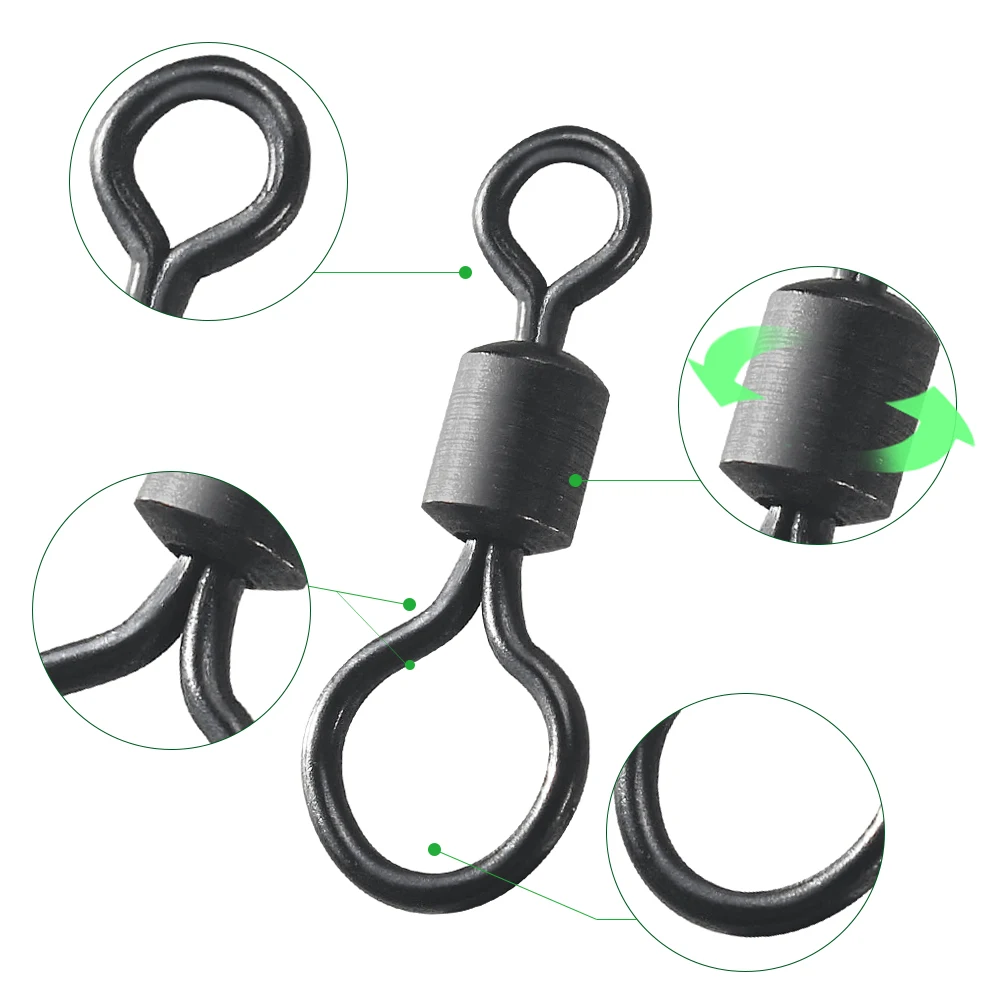 100pcs Carp Fishing Swivel Big - Fishing Equipment Used reseña y precio