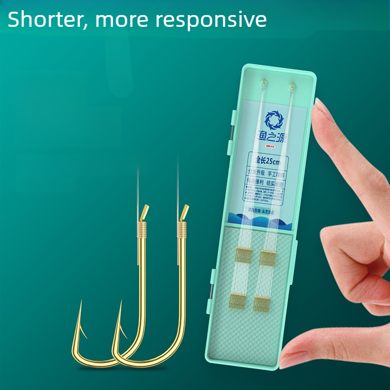 Pre-Tied Golden Barbed Hooks,  - Snell Fishing Rig reseña y precio