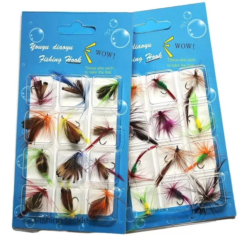 12pcs Natural Insects Flies Fi - Trout Fishing Lure reseña y precio