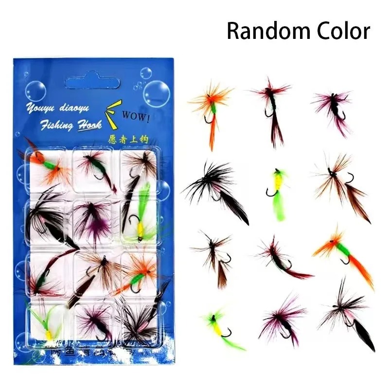 12pcs Natural Insects Flies Fi - Trout Fishing Lure reseña y precio